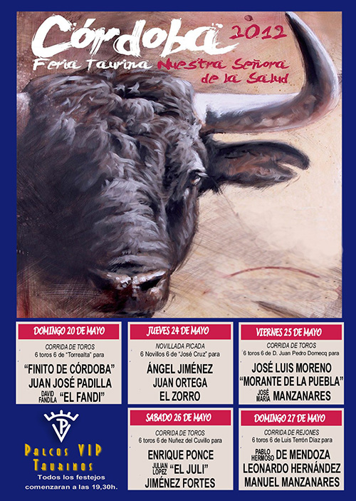 cartel toros Córdoba 2012